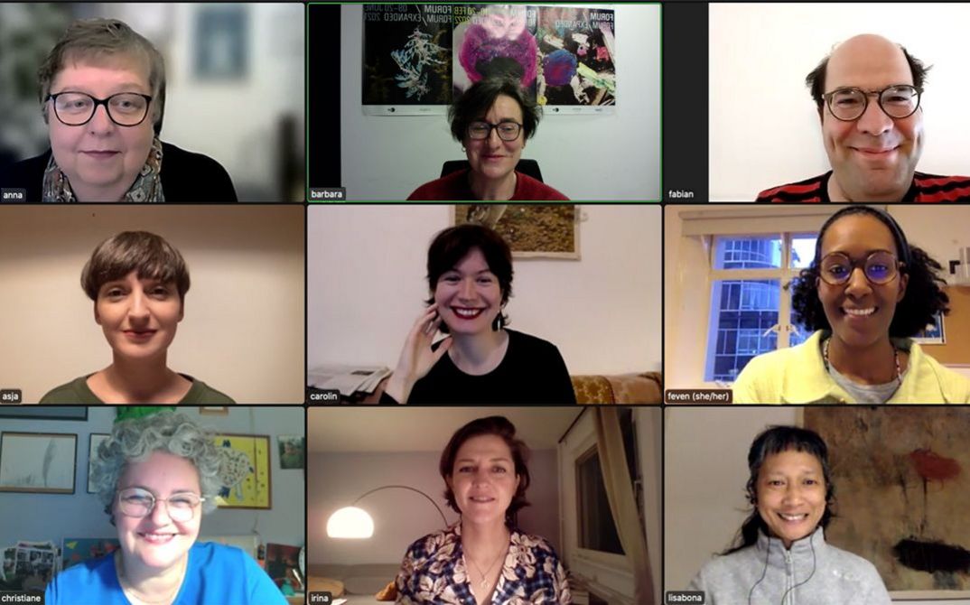 Screenshot of a Zoom conference with the members of the Forum selection team 2024