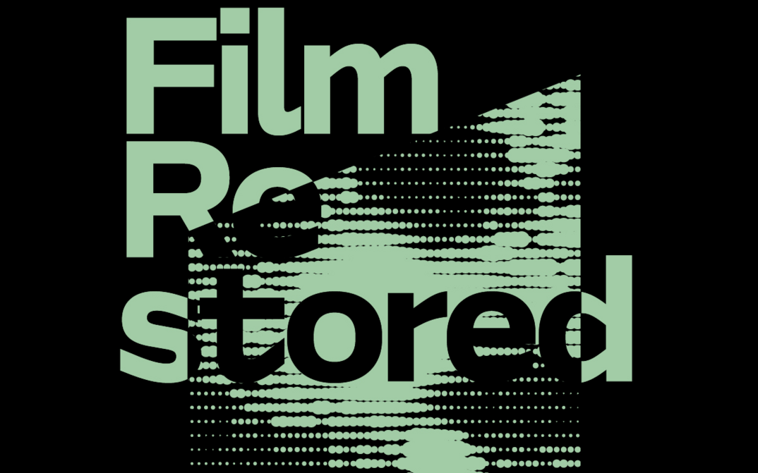 Logo des Festivals Film Restored in Schwarz und Hellgrün.