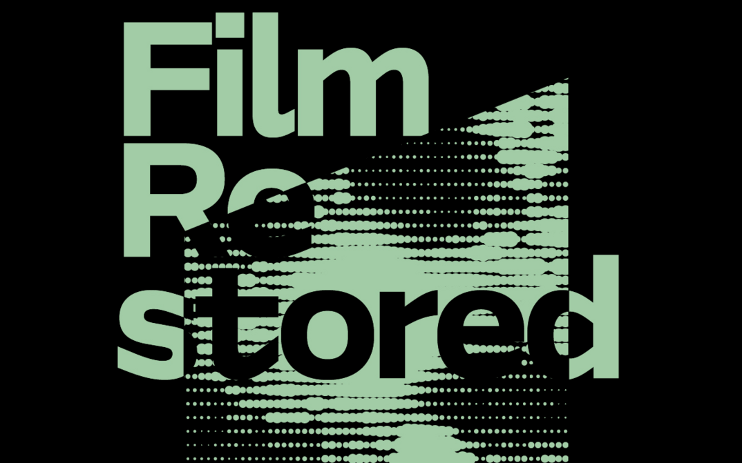 Logo des Festivals Film Restored in Schwarz und Hellgrün.