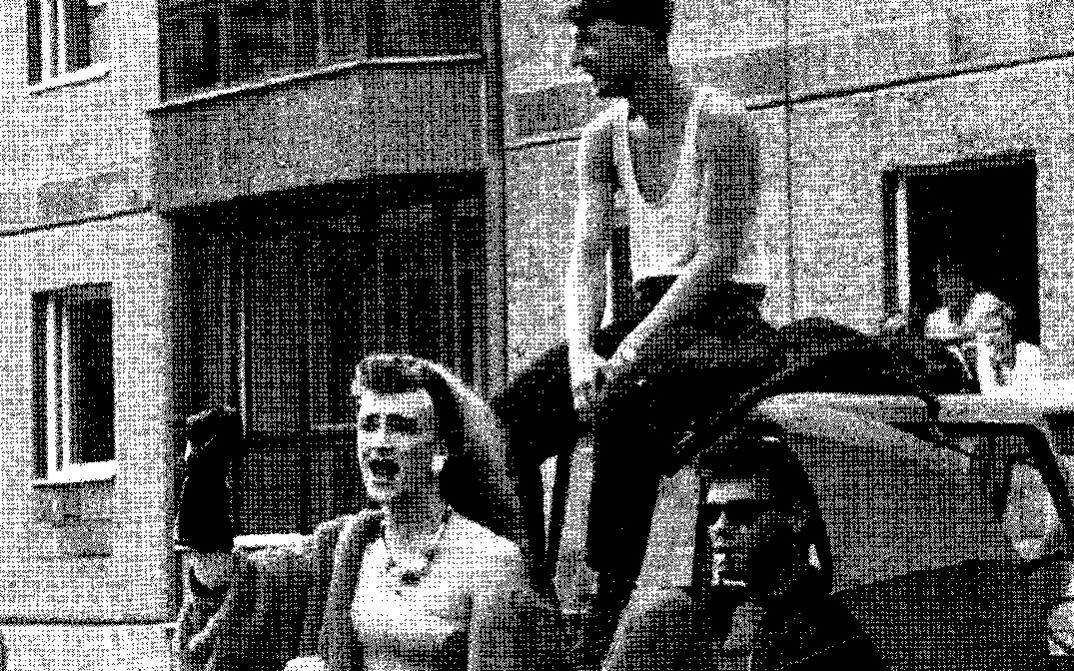 Filmstill from THE BATTLE OF TUNTENHAUS by Juliet Bashore