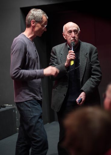 Otar Iosseliani mit Mikrofon