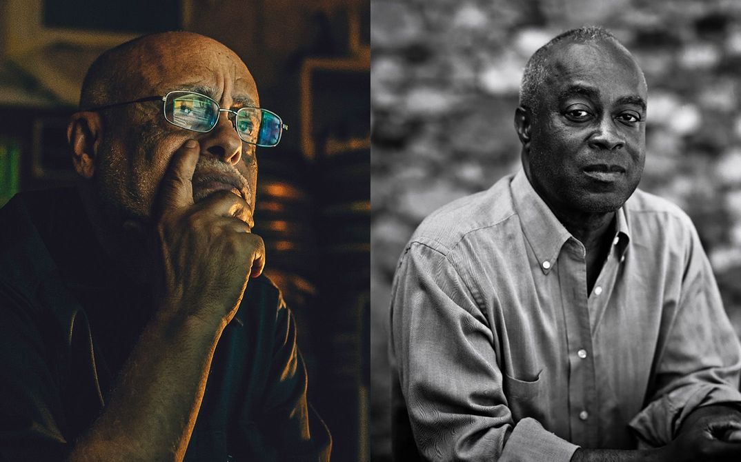 Collage aus zwei Portraits der Regisseure