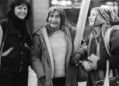 Photo of the directors Anka Schmid, James Danaqyumptewa and Agnes Barmettler of  "Techqua Ikachi, Land – mein Leben"