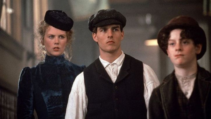 Film still from FAR AND AWAY: Nicole Kidman and Tom Cruise.