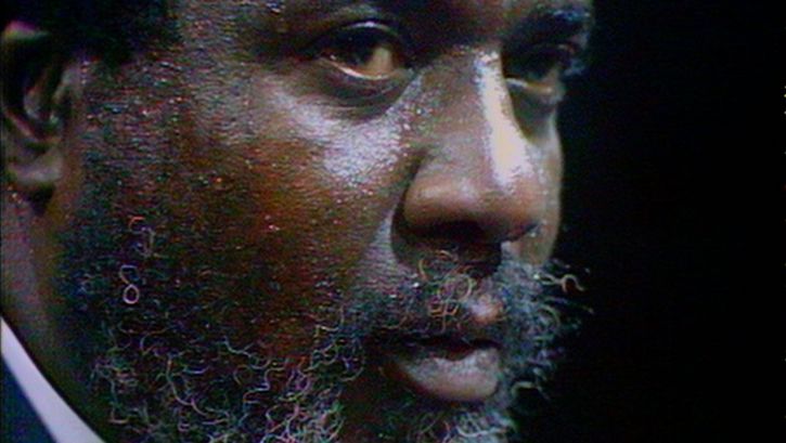 Still from “Rewind & Play“. A close-up of Thelonious Monk
