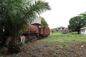 Die Überbleibsel des Bahnhofs von Lomé, der von der deutschen Kolonialgeschichte zeugt.